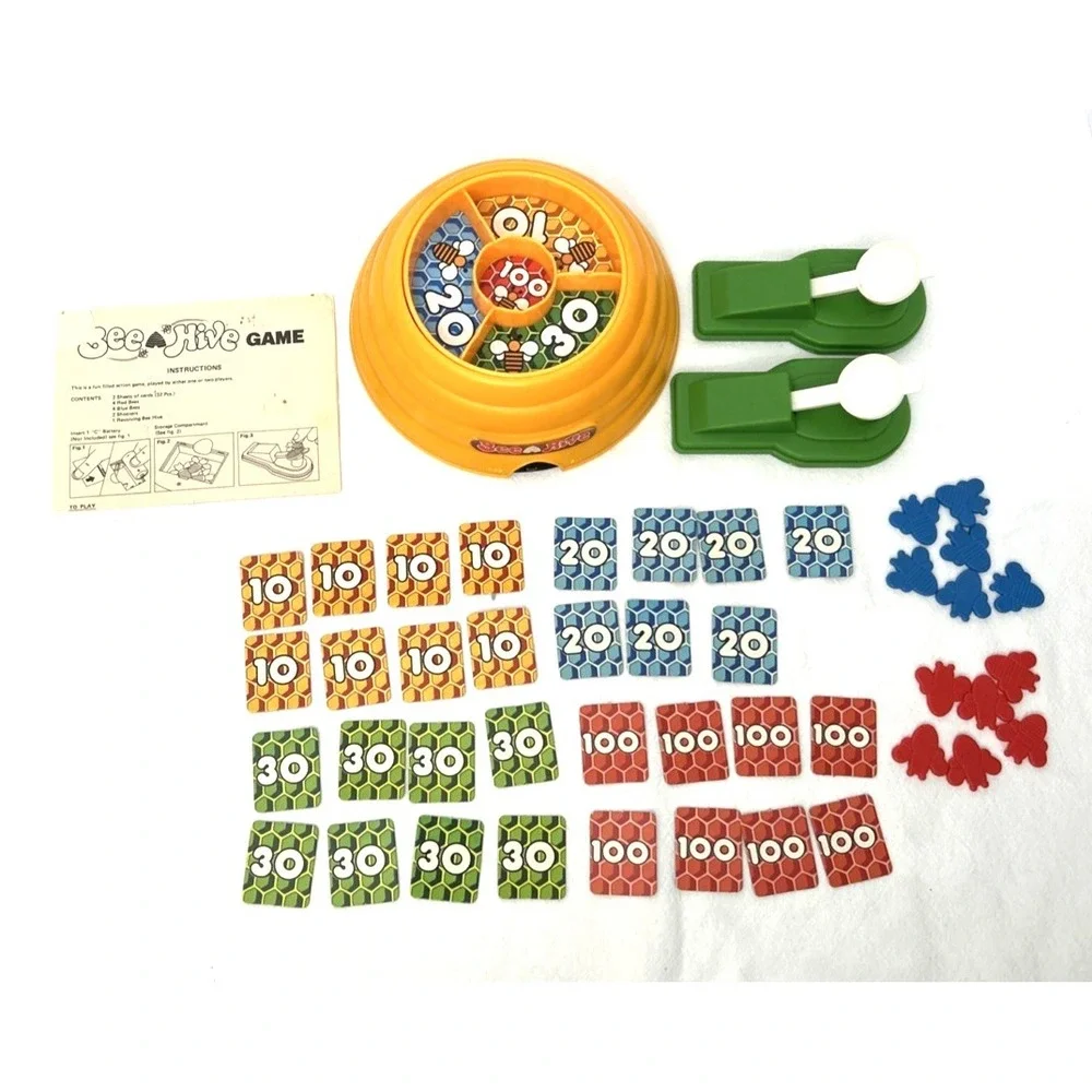 Vintage Bee Hive Game Sound Revolving Action 2 Players Ages 5+ Tested Working